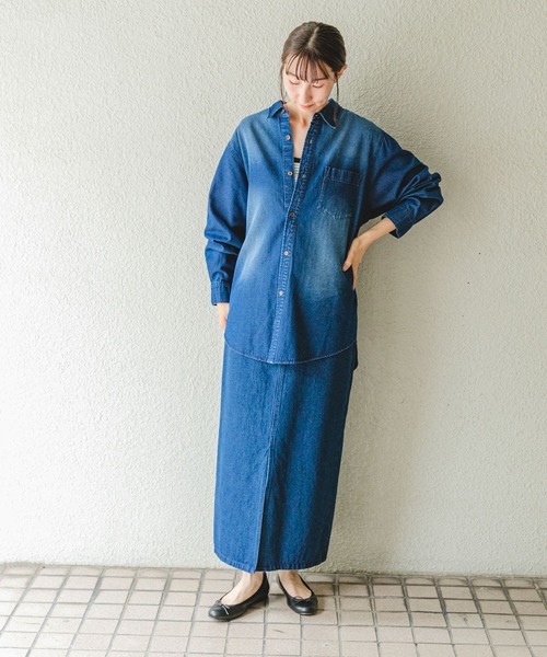 ITEMS URBANRESEARCH（アイテムズ アーバンリサーチ）の「デニムシャツ（シャツ/ブラウス・レディース・インディゴブルー/ライトブルー・FREE）」の11枚目の写真