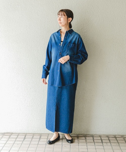 ITEMS URBANRESEARCH（アイテムズ アーバンリサーチ）の「デニムシャツ（シャツ/ブラウス・レディース・インディゴブルー/ライトブルー・FREE）」の10枚目の写真