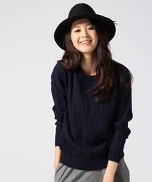 GLOBAL WORK | 7ゲージイタリアケーブルプルオーバー長袖/563013(ニット/セーター)