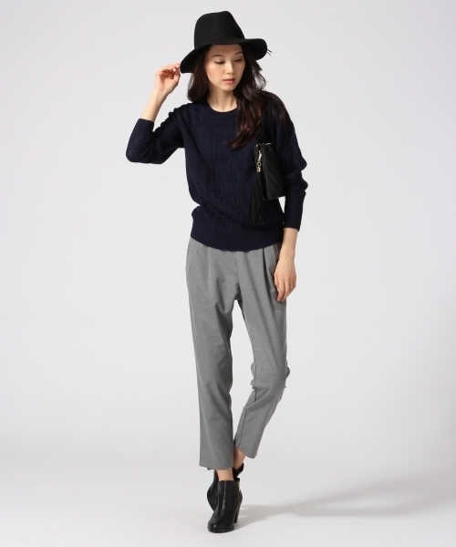 GLOBAL WORK（グローバルワーク）の「7ゲージイタリアケーブルプルオーバー長袖/563013（ニット/セーター・レディース・グリーン/ワインレッド/ネイビー/ホワイト/グレー/ダークグレー/ライトベージュ・SMALL/MEDIUM/LARGE）」の20枚目の写真