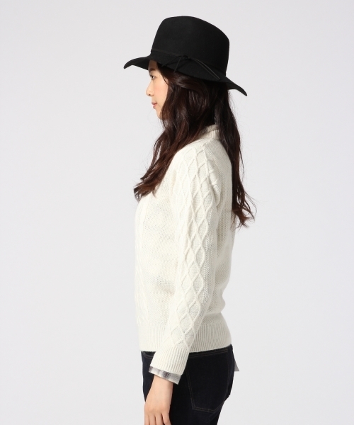 GLOBAL WORK（グローバルワーク）の「7ゲージイタリアケーブルプルオーバー長袖/563013（ニット/セーター・レディース・グリーン/ワインレッド/ネイビー/ホワイト/グレー/ダークグレー/ライトベージュ・SMALL/MEDIUM/LARGE）」の21枚目の写真