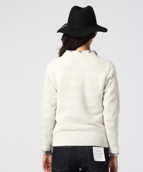 GLOBAL WORK（グローバルワーク）の「7ゲージイタリアケーブルプルオーバー長袖/563013（ニット/セーター・レディース・グリーン/ワインレッド/ネイビー/ホワイト/グレー/ダークグレー/ライトベージュ・SMALL/MEDIUM/LARGE）」の22枚目の写真