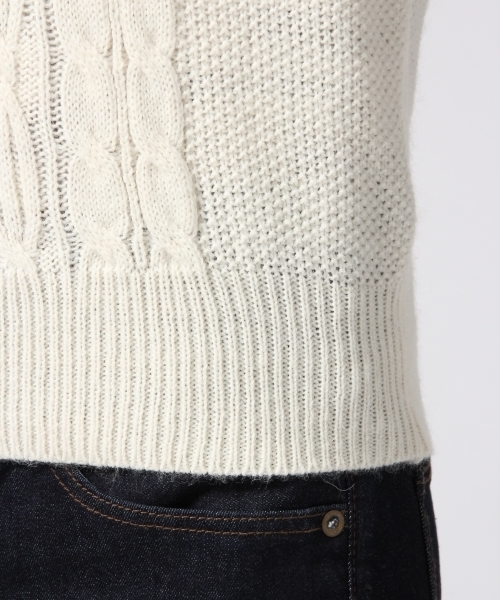 GLOBAL WORK（グローバルワーク）の「7ゲージイタリアケーブルプルオーバー長袖/563013（ニット/セーター・レディース・グリーン/ワインレッド/ネイビー/ホワイト/グレー/ダークグレー/ライトベージュ・SMALL/MEDIUM/LARGE）」の15枚目の写真