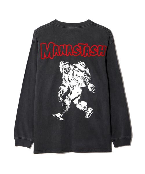 MANASTASH(マナスタッシュ)の「MANASTASH/マナスタッシュ/PUMICE L/S TEE BIG FOOT(Tシャツ/カットソー・メンズ・バイオレット/ホワイト/ブラック・M/S/XL/L)」の7枚目の写真