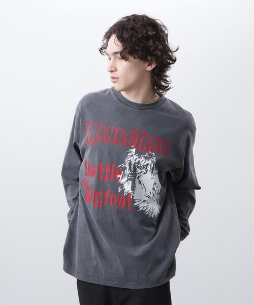 MANASTASH(マナスタッシュ)の「MANASTASH/マナスタッシュ/PUMICE L/S TEE BIG FOOT(Tシャツ/カットソー・メンズ・バイオレット/ホワイト/ブラック・M/S/XL/L)」の8枚目の写真