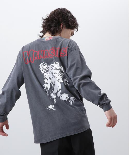 MANASTASH(マナスタッシュ)の「MANASTASH/マナスタッシュ/PUMICE L/S TEE BIG FOOT(Tシャツ/カットソー・メンズ・バイオレット/ホワイト/ブラック・M/S/XL/L)」の9枚目の写真