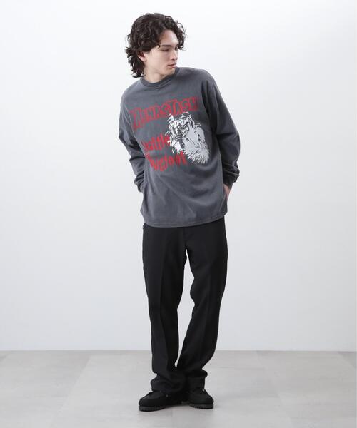 MANASTASH(マナスタッシュ)の「MANASTASH/マナスタッシュ/PUMICE L/S TEE BIG FOOT(Tシャツ/カットソー・メンズ・バイオレット/ホワイト/ブラック・M/S/XL/L)」の10枚目の写真
