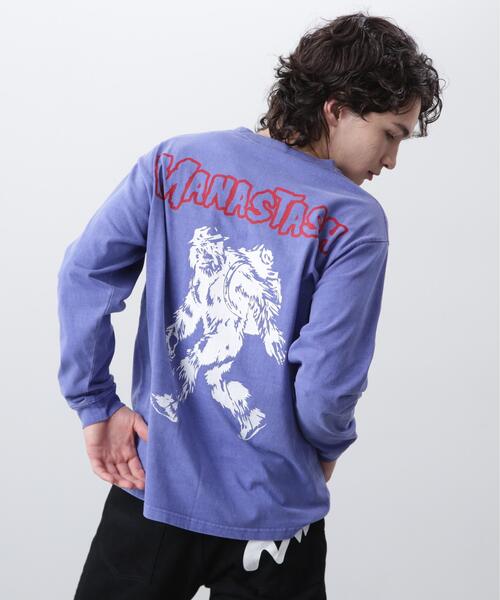 MANASTASH(マナスタッシュ)の「MANASTASH/マナスタッシュ/PUMICE L/S TEE BIG FOOT(Tシャツ/カットソー・メンズ・バイオレット/ホワイト/ブラック・M/S/XL/L)」の19枚目の写真