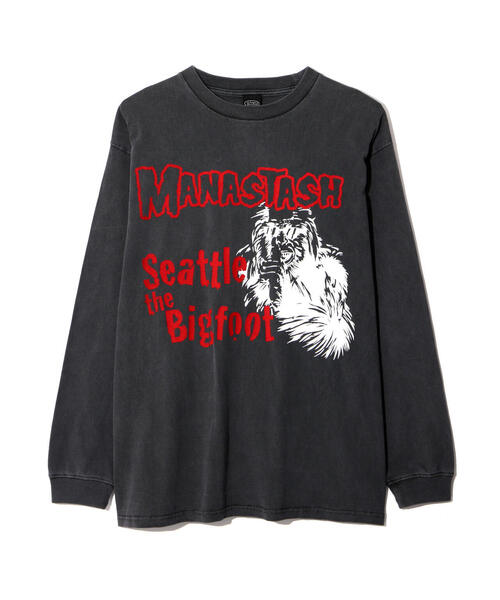 MANASTASH(マナスタッシュ)の「MANASTASH/マナスタッシュ/PUMICE L/S TEE BIG FOOT(Tシャツ/カットソー・メンズ・バイオレット/ホワイト/ブラック・M/S/XL/L)」の4枚目の写真