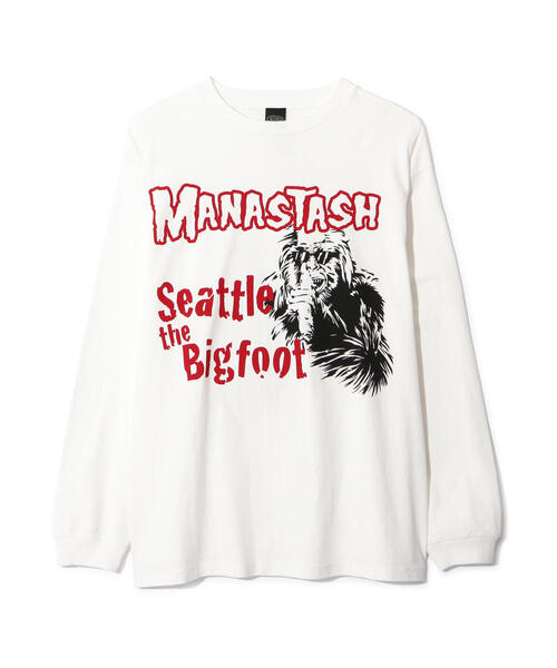 MANASTASH(マナスタッシュ)の「MANASTASH/マナスタッシュ/PUMICE L/S TEE BIG FOOT(Tシャツ/カットソー・メンズ・バイオレット/ホワイト/ブラック・M/S/XL/L)」の6枚目の写真