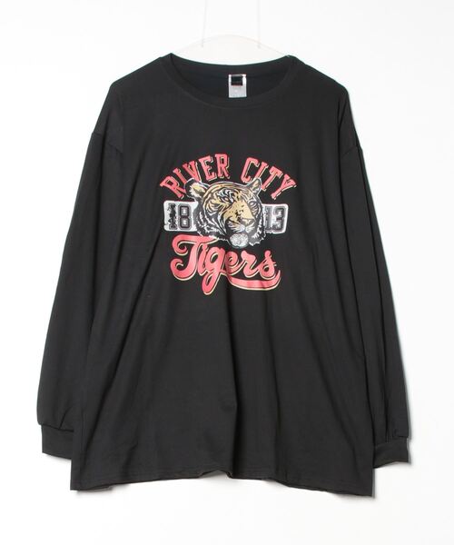 ARCADE(アーケード)の「タイガーカレッジロゴ プリント ロングスリーブ Tシャツ(Tシャツ/カットソー・メンズ・ホワイト/ブラック・FREE)」の12枚目の写真