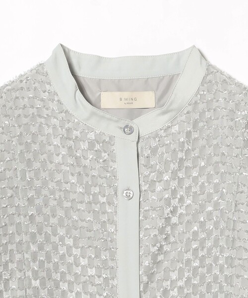 B:MING by BEAMS（ビーミングバイビームス）の「ジャカード シャツ ワンピース（S～M）（シャツワンピース・レディース・ブラック/ライトグレー・MEDIUM/SMALL）」の12枚目の写真