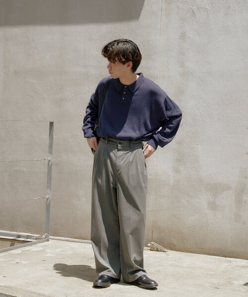 WHIMSIC(ウィムジック)の「【UNISEX/2サイズ展開/SETUP対応】ピンストライプスラックス(その他パンツ・レディース・チャコールグレー/ネイビー・2/1)」の6枚目の写真