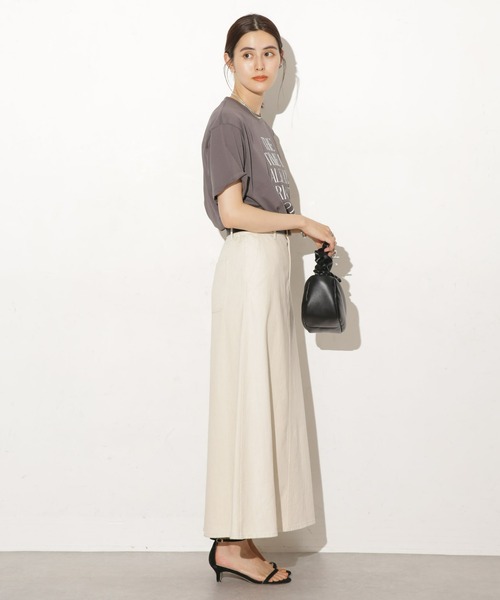 【セール】台形カツラギロングスカート（デニムスカート）｜nano･universe（ナノユニバース）