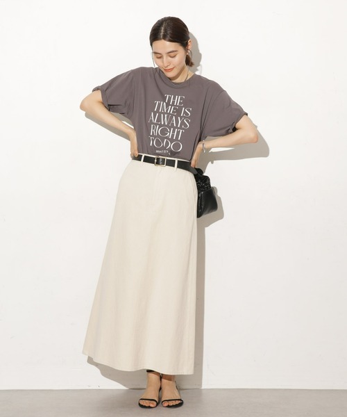 【セール】台形カツラギロングスカート（デニムスカート）｜nano･universe（ナノユニバース）