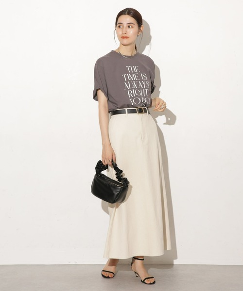 【セール】台形カツラギロングスカート（デニムスカート）｜nano･universe（ナノユニバース）