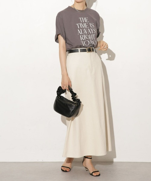 NANO universe（ナノユニバース）の「台形カツラギロングスカート（デニムスカート・レディース・キナリ・マルチサイズ）」の10枚目の写真