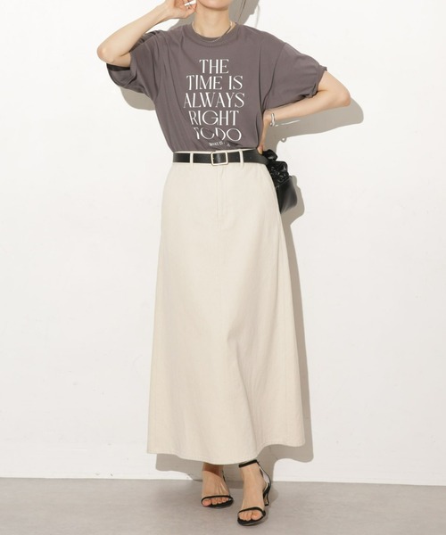 NANO universe（ナノユニバース）の「台形カツラギロングスカート（デニムスカート・レディース・キナリ・マルチサイズ）」の16枚目の写真