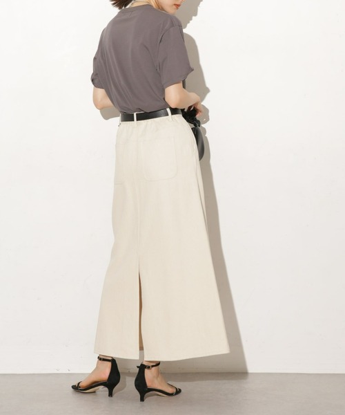 NANO universe（ナノユニバース）の「台形カツラギロングスカート（デニムスカート・レディース・キナリ・マルチサイズ）」の14枚目の写真