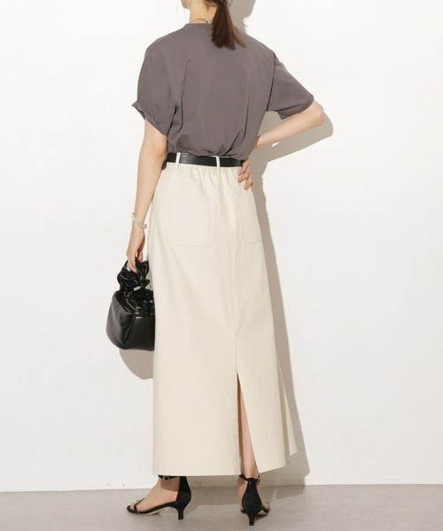 NANO universe（ナノユニバース）の「台形カツラギロングスカート（デニムスカート・レディース・キナリ・マルチサイズ）」の13枚目の写真