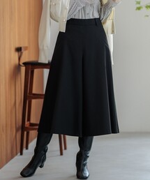 ウールライクストレッチ フレアパンツ