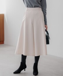 ウールライクストレッチ フレアパンツ