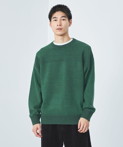 【美品】AMAZINGORE ダークグリーン セーター ダークグリーン クルーネック ニットセーター