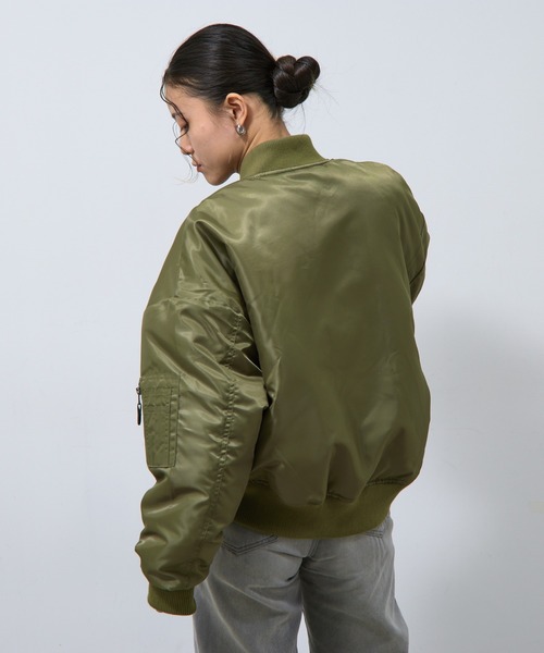 COLONY 2139（コロニートゥーワンスリーナイン）の「ダブルZIPクロップド中綿MA-1（MA-1・レディース・ブラック/カーキ・FREE）」の18枚目の写真