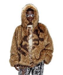 DIESEL ディーゼルフェイクファージャケット セール】メンズ ウィンタージャケット フェイクファー（モッズ