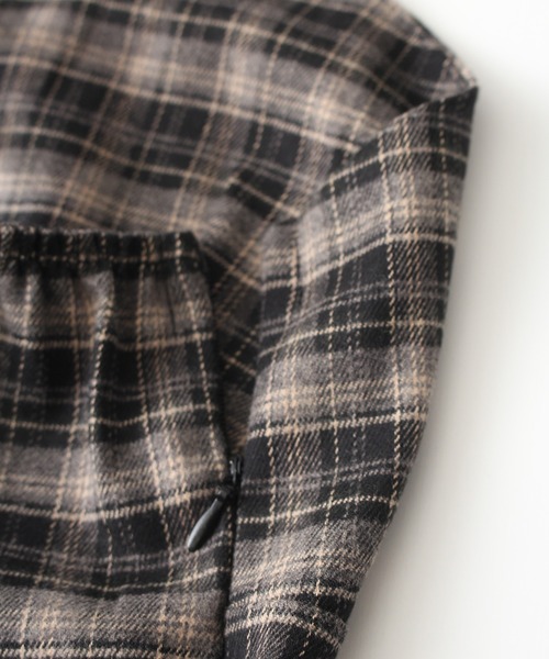 SpRay（スプレイ）の「チェックキャミミニワンピース（ワンピース・レディース・レンガ/レッド/ブラック/グリーン/ブラウン・FREE）」の7枚目の写真