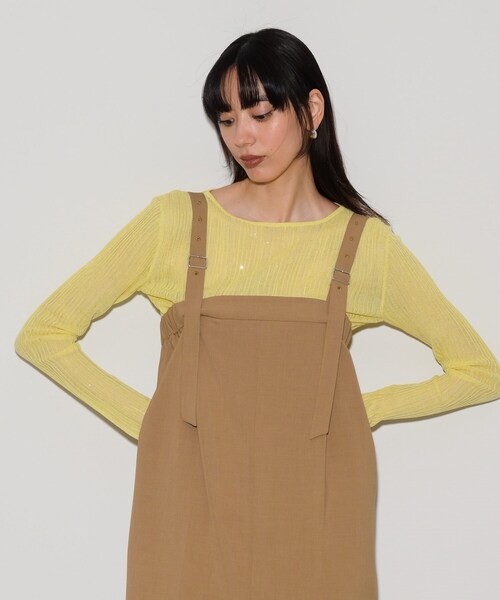 GALLEST(ギャレスト)の「◆シアースパンコールニット(ニット/セーター・レディース・アイボリー/グレー/ブラック/イエロー系その他/パープル・38)」の9枚目の写真