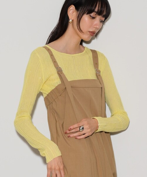 GALLEST(ギャレスト)の「◆シアースパンコールニット(ニット/セーター・レディース・アイボリー/グレー/ブラック/イエロー系その他/パープル・38)」の12枚目の写真