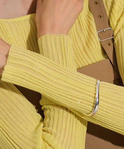 GALLEST(ギャレスト)の「◆シアースパンコールニット(ニット/セーター・レディース・アイボリー/グレー/ブラック/イエロー系その他/パープル・38)」の13枚目の写真