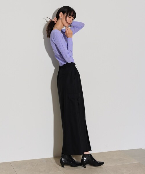 GALLEST(ギャレスト)の「◆シアースパンコールニット(ニット/セーター・レディース・アイボリー/グレー/ブラック/イエロー系その他/パープル・38)」の16枚目の写真