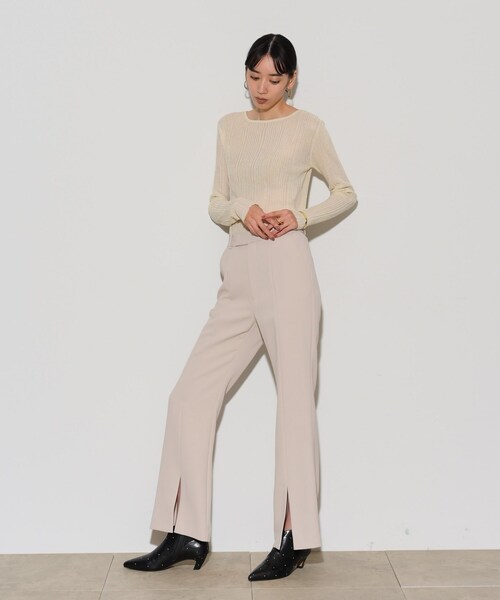 GALLEST(ギャレスト)の「◆シアースパンコールニット(ニット/セーター・レディース・アイボリー/グレー/ブラック/イエロー系その他/パープル・38)」の22枚目の写真