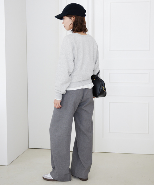 SLOBE IENA（スローブイエナ）の「裏毛コンパクトラグランスウェット（スウェット・レディース・グレー/ピンク/ネイビー・FREE）」の6枚目の写真