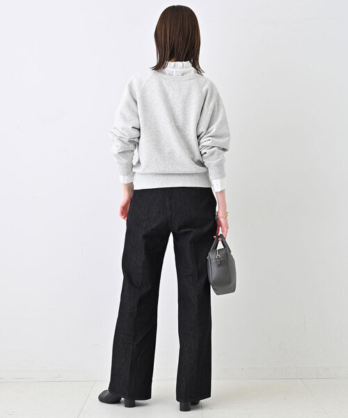 SLOBE IENA（スローブイエナ）の「裏毛コンパクトラグランスウェット（スウェット・レディース・グレー/ピンク/ネイビー・FREE）」の13枚目の写真