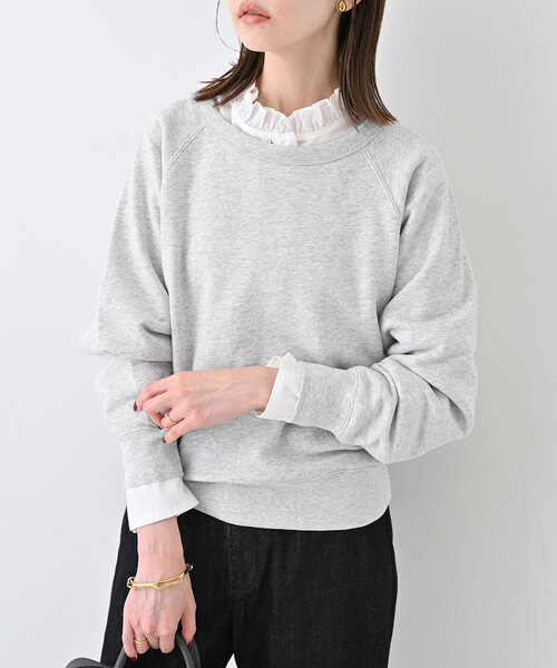 SLOBE IENA（スローブイエナ）の「裏毛コンパクトラグランスウェット（スウェット・レディース・グレー/ピンク/ネイビー・FREE）」の15枚目の写真