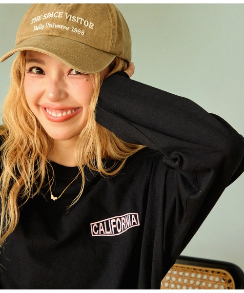 anap mimpi(アナップミンピ)の「CALIFORNIA ロゴラウンドヘム 長袖 ビッグ ロンT(Tシャツ/カットソー・レディース・ブラック/オフホワイト/ブラウン・FREE)」の13枚目の写真