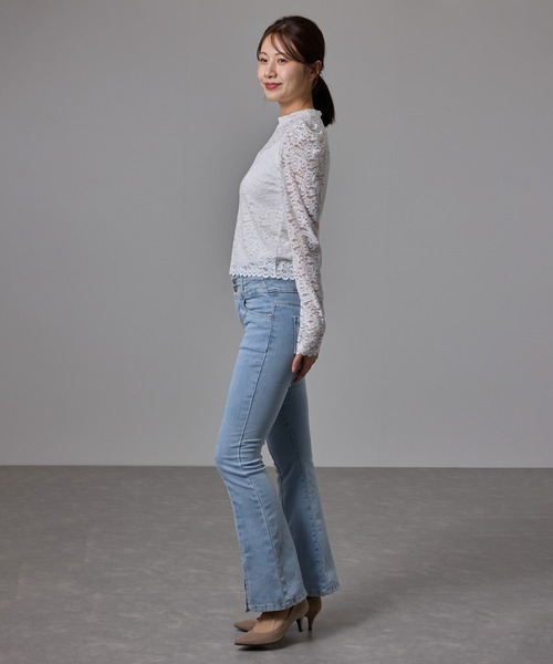 Jayro（ジャイロ）の「レースアップ3個釦ハイウエストセンタースリットパンツ（その他パンツ・レディース・ブラック/ブラック系その他3/サックスブルー・M）」の21枚目の写真