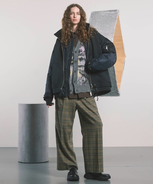 MAISON SPECIAL（メゾンスペシャル）の「《UNISEX》Prime-Over Docking Stand Collar Blouson/プライムオーバードッキングスタンドカラーブルゾン【MAISON SPECIAL/メゾンスペシャル】（ミリタリージャケット・メンズ・カーキ/ブラック・2/1）」の3枚目の写真