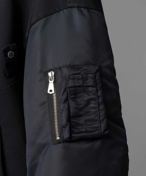 MAISON SPECIAL（メゾンスペシャル）の「《UNISEX》Prime-Over Docking Stand Collar Blouson/プライムオーバードッキングスタンドカラーブルゾン【MAISON SPECIAL/メゾンスペシャル】（ミリタリージャケット・メンズ・カーキ/ブラック・2/1）」の14枚目の写真