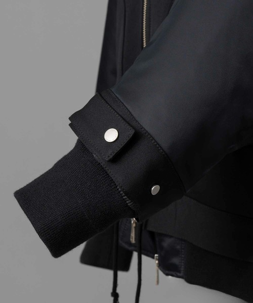 MAISON SPECIAL（メゾンスペシャル）の「《UNISEX》Prime-Over Docking Stand Collar Blouson/プライムオーバードッキングスタンドカラーブルゾン【MAISON SPECIAL/メゾンスペシャル】（ミリタリージャケット・メンズ・カーキ/ブラック・2/1）」の15枚目の写真