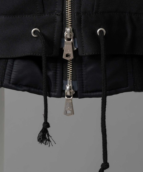 MAISON SPECIAL（メゾンスペシャル）の「《UNISEX》Prime-Over Docking Stand Collar Blouson/プライムオーバードッキングスタンドカラーブルゾン【MAISON SPECIAL/メゾンスペシャル】（ミリタリージャケット・メンズ・カーキ/ブラック・2/1）」の18枚目の写真