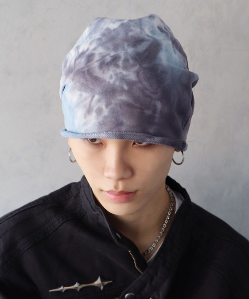 BARELY BLUE（ベアリーブルー）の「【 BARELY BLUE / ベアリーブルー 】 タイダイ ルーズシルエット ビーニー（ニットキャップ/ビーニー・レディース・ピンク/ブルー/ブラック/マルチ・FREE）」の8枚目の写真