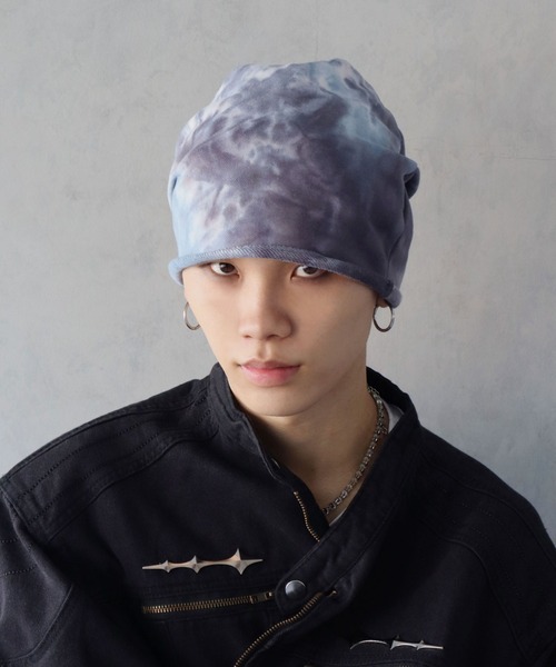 BARELY BLUE（ベアリーブルー）の「【 BARELY BLUE / ベアリーブルー 】 タイダイ ルーズシルエット ビーニー（ニットキャップ/ビーニー・レディース・ピンク/ブルー/ブラック/マルチ・FREE）」の17枚目の写真