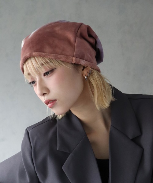 BARELY BLUE（ベアリーブルー）の「【 BARELY BLUE / ベアリーブルー 】 タイダイ ルーズシルエット ビーニー（ニットキャップ/ビーニー・レディース・ピンク/ブルー/ブラック/マルチ・FREE）」の12枚目の写真