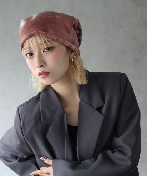 BARELY BLUE（ベアリーブルー）の「【 BARELY BLUE / ベアリーブルー 】 タイダイ ルーズシルエット ビーニー（ニットキャップ/ビーニー・レディース・ピンク/ブルー/ブラック/マルチ・FREE）」の13枚目の写真