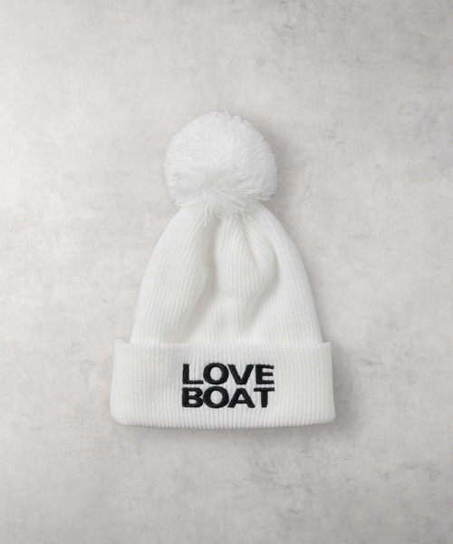 Right-on（ライトオン）の「【LOVE BOAT】ボンボンニットワッチ（ニットキャップ/ビーニー・キッズ・ブラック/ホワイト・フリー）」の7枚目の写真