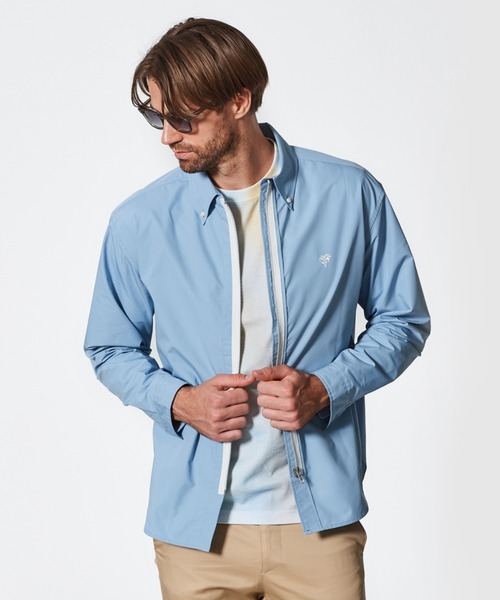 ACANTHUS(アカンサス)の「ACANTHUS:Remake Zip Up Shirt(シャツ/ブラウス・メンズ・ホワイト/ネイビー/サックスブルー/ブルー・S/M/L/XL)」の4枚目の写真